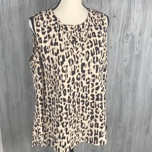 CAbi L animal print blouse